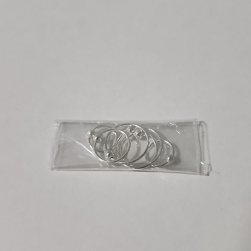 Silver 3 Pair Tiny Hoop Earring Set 3 Different Sizes
